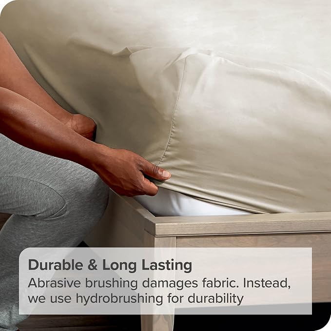 Bare Home 2-Pack Fitted Bottom Sheets Split King - Image 6