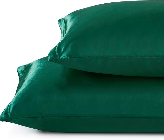 Satin Pillowcases with Zipper （20x26）, Standard Size Pillowcases Set of 2 - Image 2