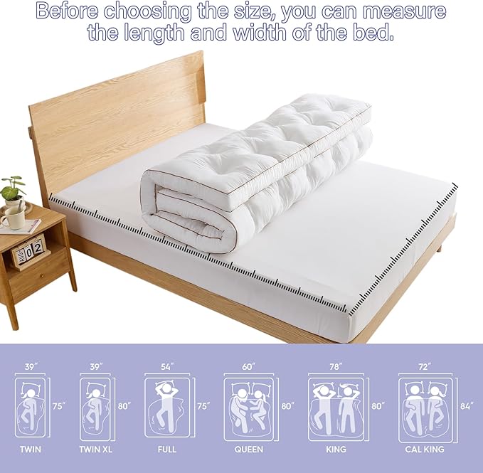 WhatsBedding 4 Inch Memory Foam Mattress Topper King Size - Image 5