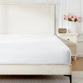 ROSE&RISY White Twin Fitted Sheet, Soft and Breathable by ROSERISY