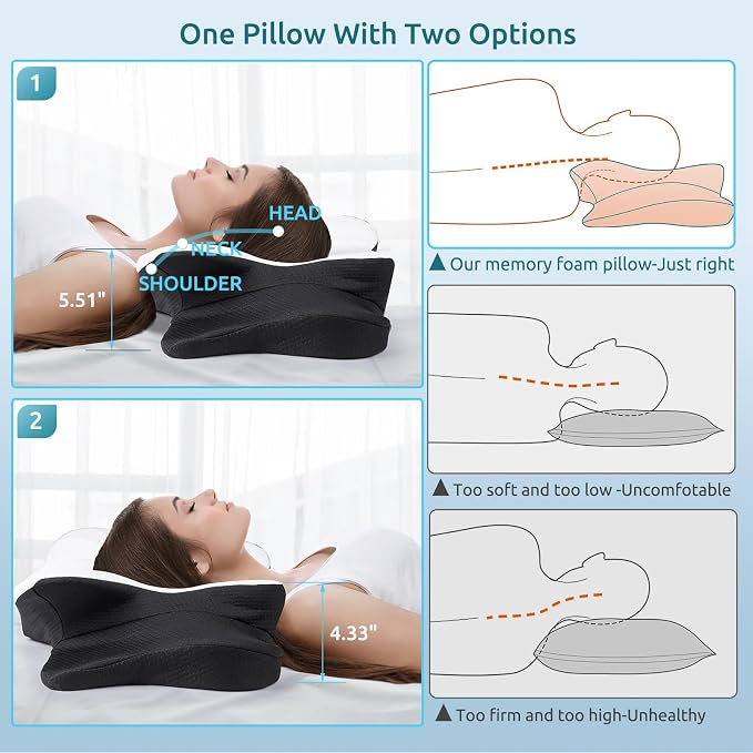 DONAMA Cervical Pillow for Neck and Shoulder Pain Relief, Cooling Contour - Image 5