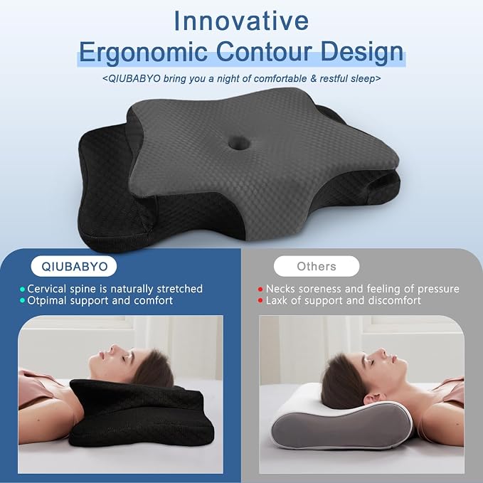 Pain Relief Cervical Pillow for Neck Support, Adjustable Ergonomic Pillow Cozy - Image 3