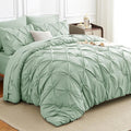 HIMEET King Comforter Set 7 Pieces Bed in A Bag Sage Green Luxury Soft King by Unknown