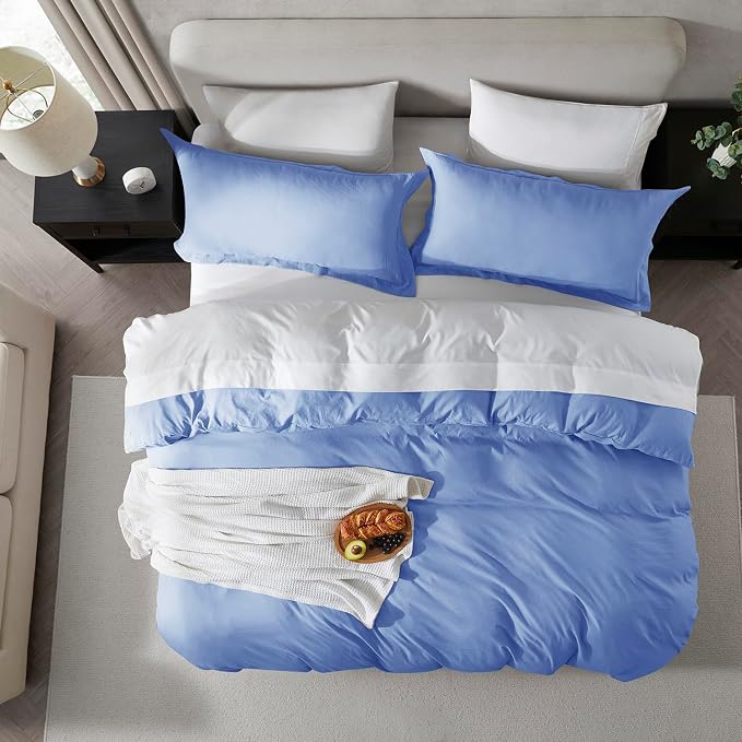Nestl Calm Blue Duvet Cover Queen Size - Image 5
