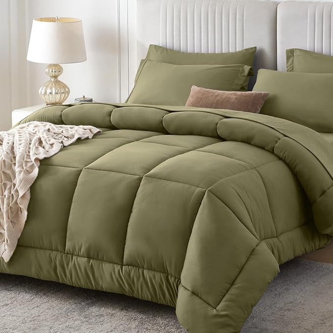 Sasttie Queen Comforter Set, 7 Pieces Bed in a Bag Queen, Complete Bedding Set by SASTTIE
