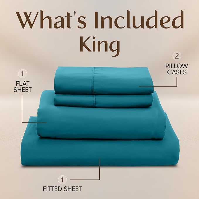Utopia Bedding King Size Sheet Set – 4 Piece Bed Sheets, Soft and Breathable - Image 3