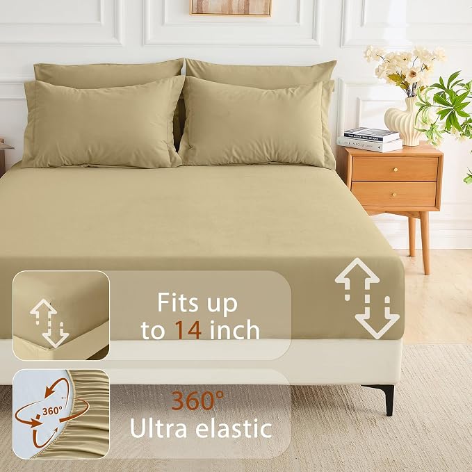 MUXHOMO 7 Pieces Queen Comforter Set, Soft Bed in a Bag Queen Size, All Season - Image 6