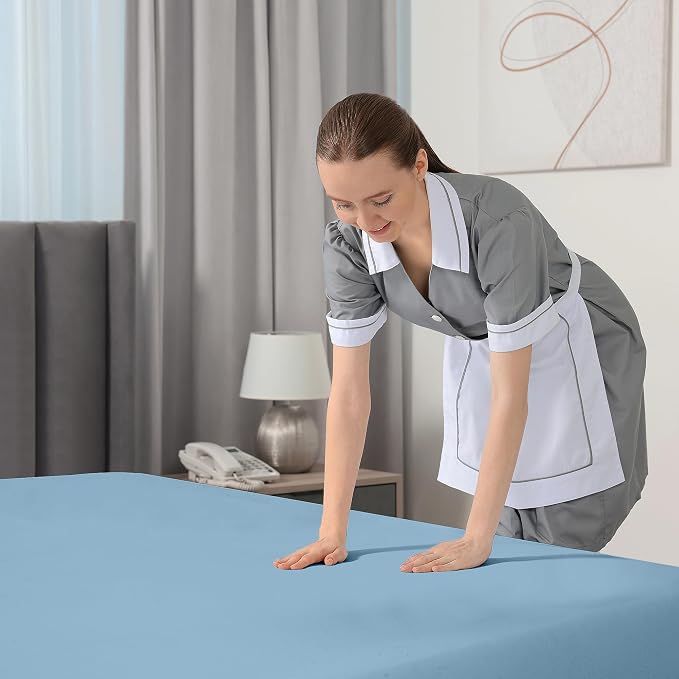 Royale Linens Extra Deep Pocket Full Fitted Sheet Only - Image 8