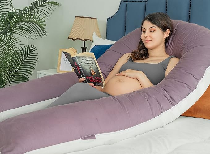 QUEEN ROSE Extra Long U Shaped Body Pillow, 65in Pregnancy Pillows - Image 5