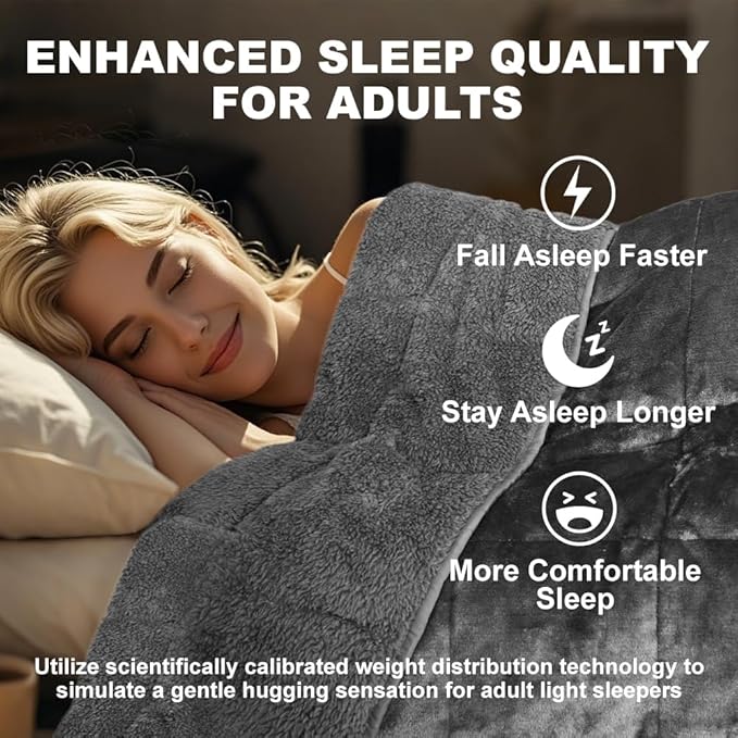 Throw Sherpa Weighted Blanket 20 lbs - Image 2