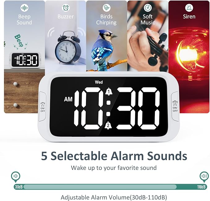 Odokee Digital Dual Alarm Clock - Image 4