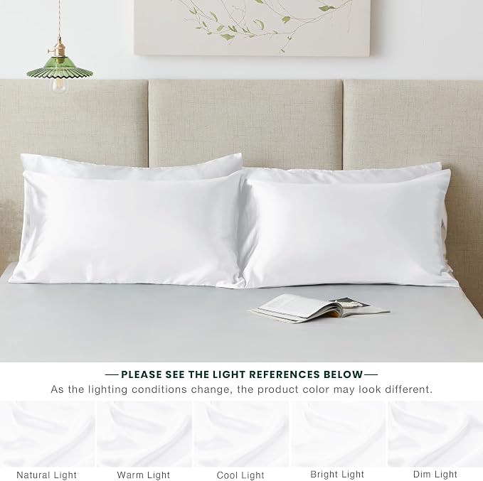 Love's cabin Satin Pillowcase Set of 2 Queen Size 20x30, Cooling Pillow Covers - Image 7