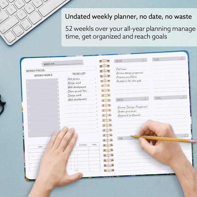 Undated Weekly Planner, A5 Weekly To Do List Notebook - Image 7