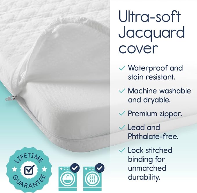 Hiccapop Playard Mattress Pad, Playpen Pad, Portable Crib Mattress - Image 4