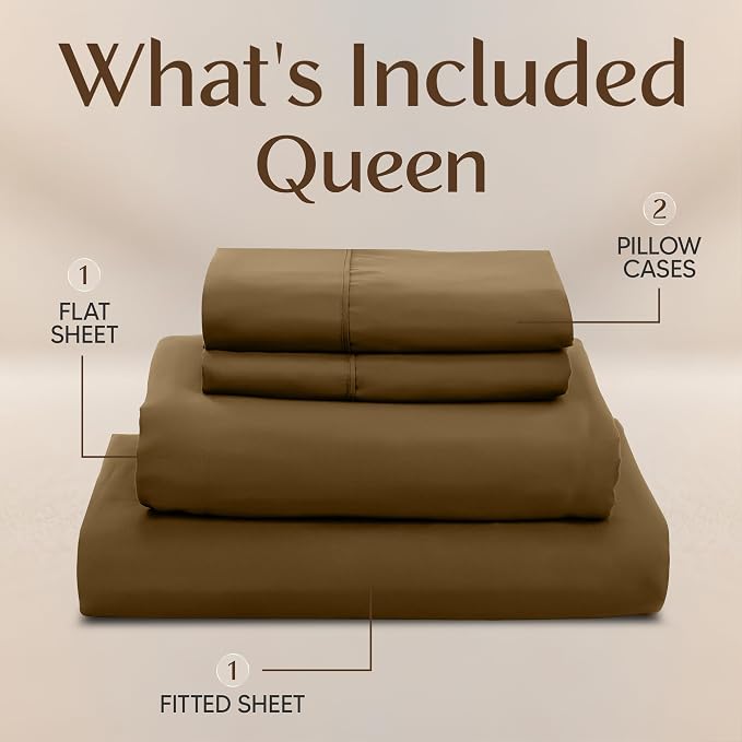 Utopia Bedding Queen Size Sheet Set – 4 Piece Bed Sheets, Soft and Breathable - Image 3