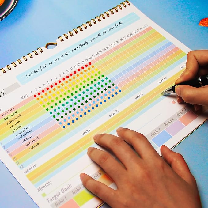 gisgfim Habit Tracker Calendar Motivational Habit Tracking Journal - Image 3