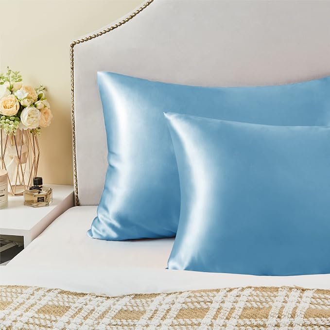 BEDELITE Satin Pillowcase with Zipper 2 Pack, Super Soft and Cooling Similar to - Image 6
