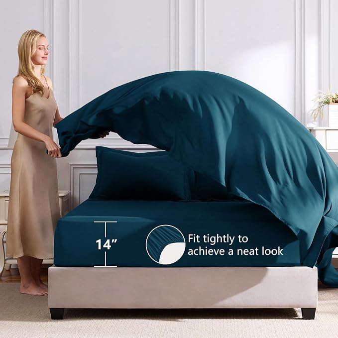 CozyLux Full Size Comforter Sets Lyons Blue - Image 5