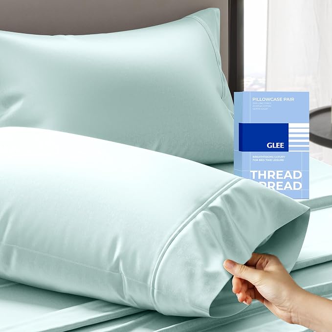 THREAD SPREAD 100% Cotton King Size Pillow Cases Set of 2 by THREADSPREAD