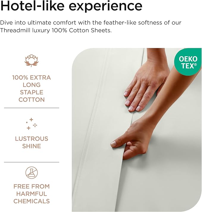 Threadmill Luxury 800 Thread Count 100% Cotton Sheets - Image 3
