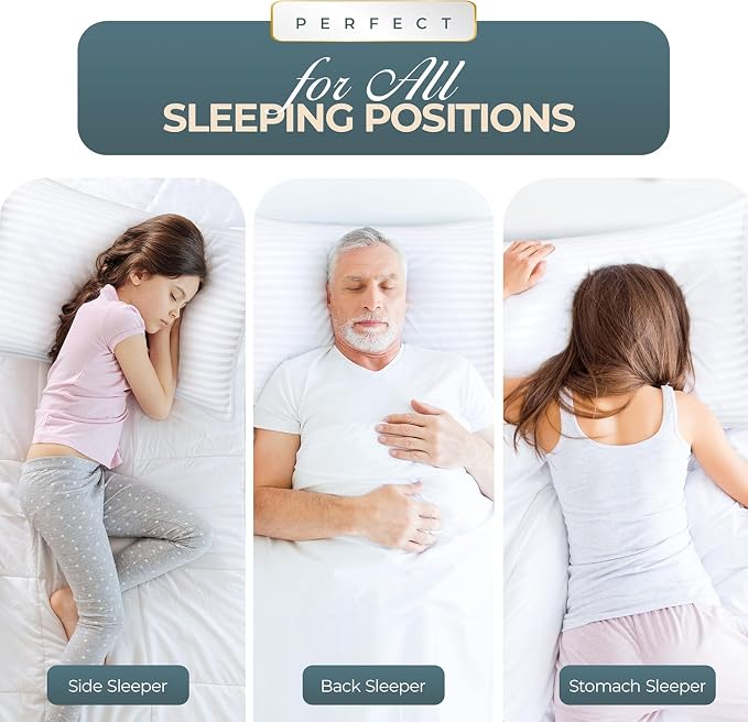Utopia Bedding Bed Pillows Queen Size Set of 4, Down Alternative Pillows - Image 2