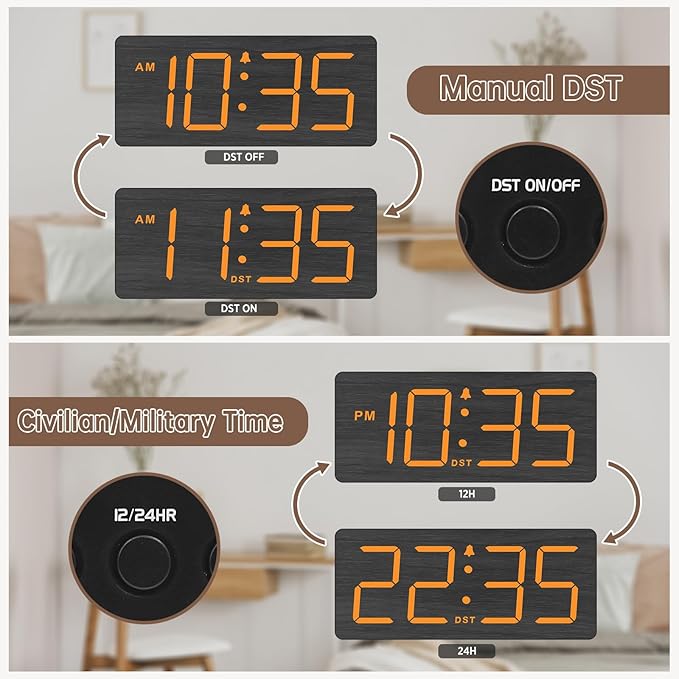 DreamSky Wooden Digital Alarm Clock - Image 5
