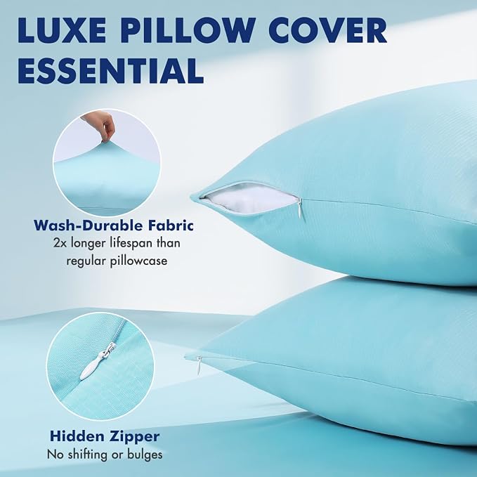Elegear Cooling Pillow Cases for Hot Sleepers, Clean Fabric Silver Infused - Image 7