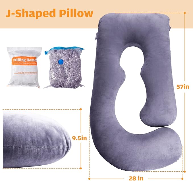 Chilling Home Pregnancy Pillow, U Shaped Full Body Maternity Pillow 58 inch - Image 6