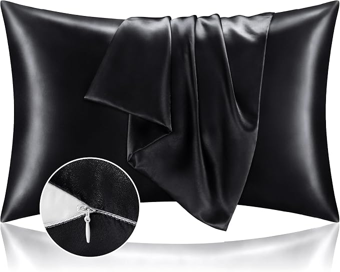 BEDELITE Satin Pillowcase with Zipper, Super Soft and Cooling Similar to Silk by BEDELITE