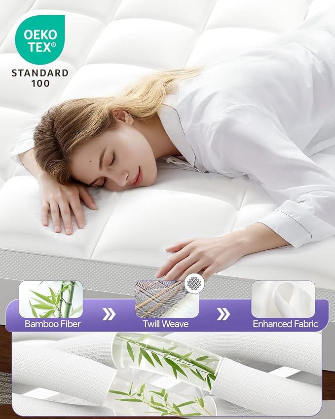 ChiXpace Dual Layer 5 Inch Memory Foam Mattress Topper King - Image 6