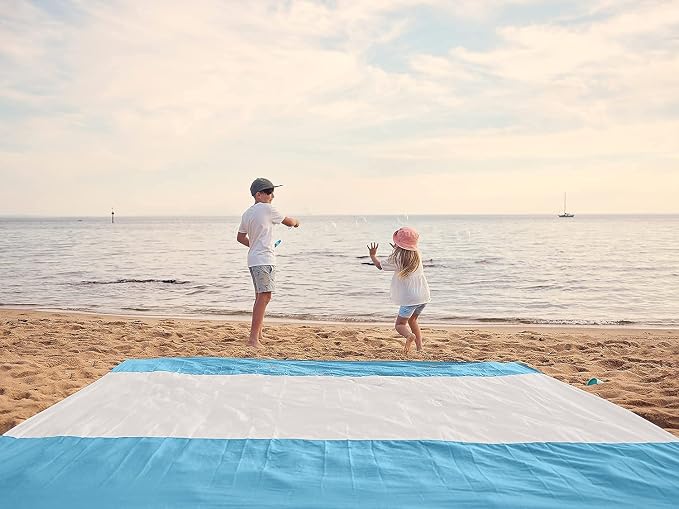 WEKAPO Beach Blanket Sandproof Waterproof, Extra Large Beach Mat, Oversized & - Image 9