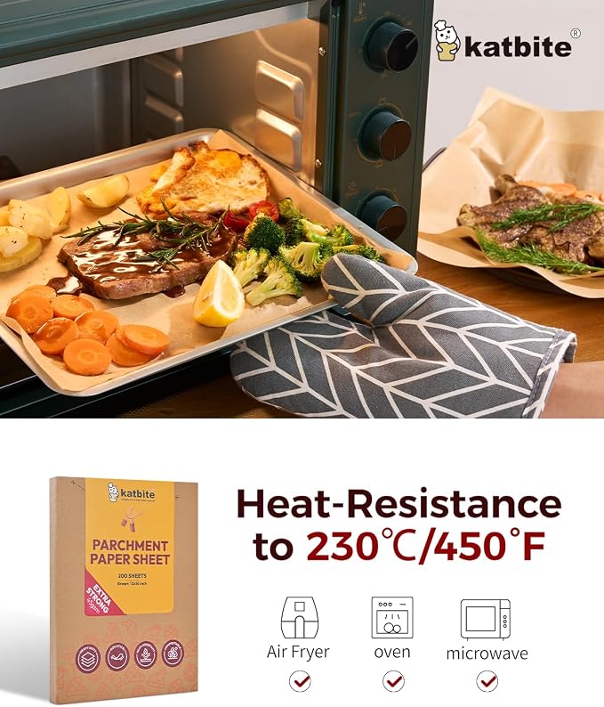 Katbite 200Pcs 12x16 In Unbleached Parchment Paper - Image 7