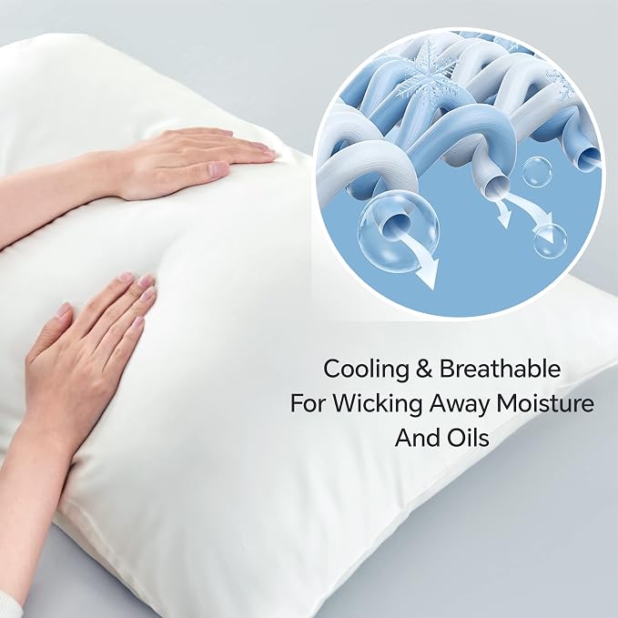 BEDELITE King Size Pillow Cases Set of 2, Rayon Derived from Bamboo, Cooling - Image 3