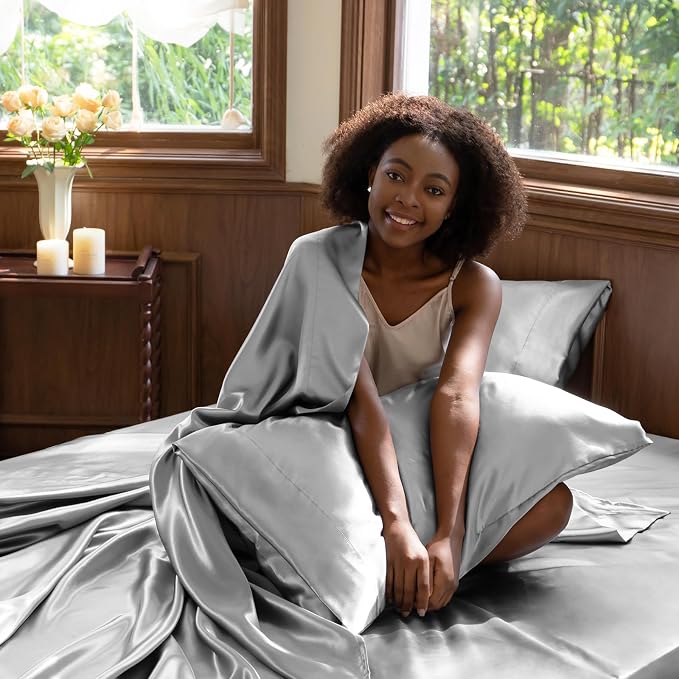 CozyLux Satin Sheets Twin XL Sheets - Image 5