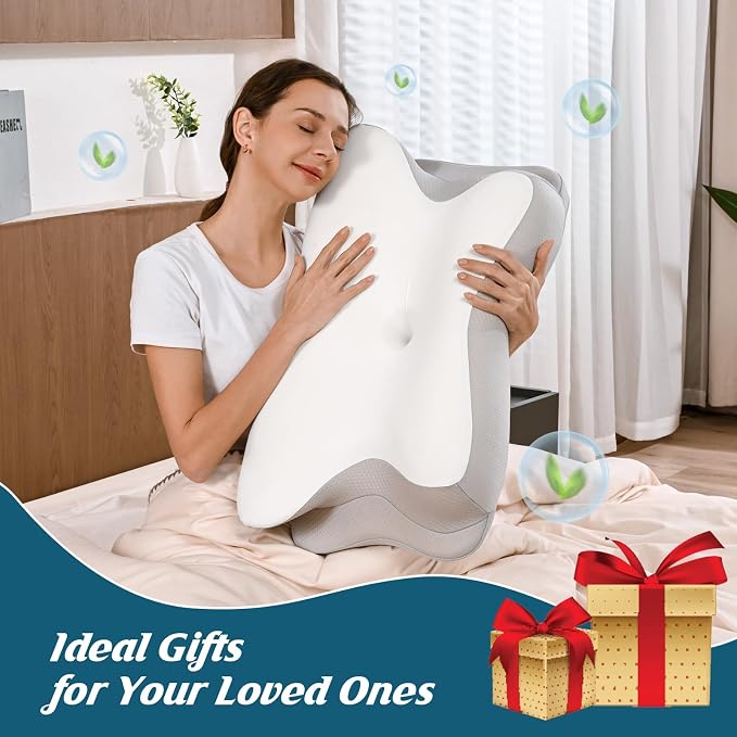 Cervical Neck Pillow for Pain Relief, Ergonomic Side Sleeper Pillow for Sleeping - Image 7