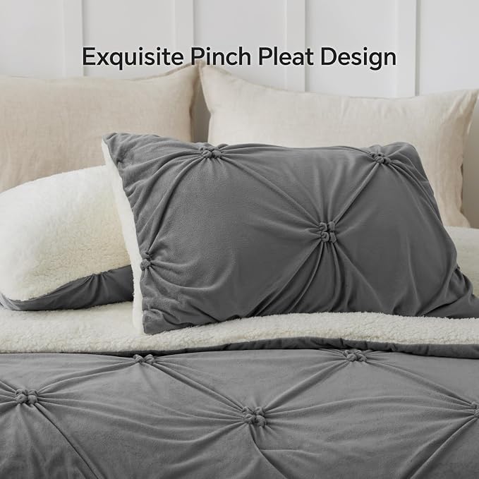 BEDELITE Pintuck Fluffy Twin Comforter Set - Image 4