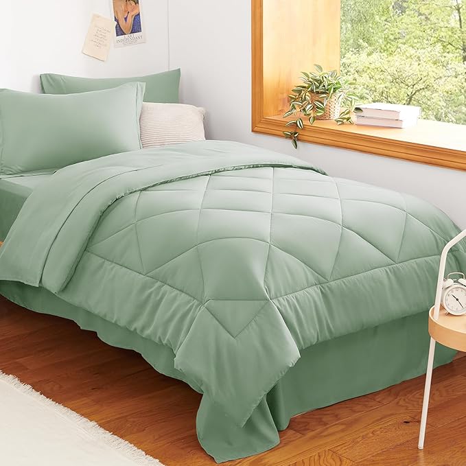 CozyLux Twin XL Comforter Set Sage Green by CozyLux