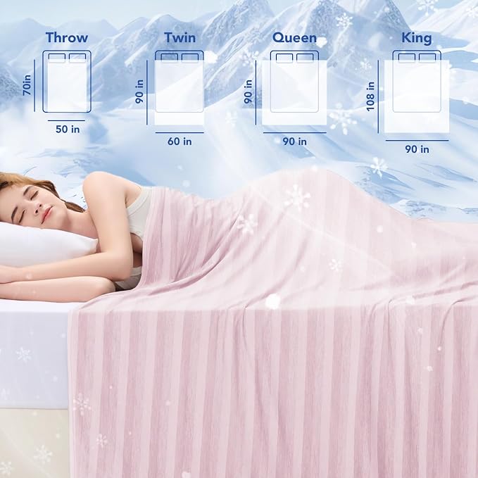 GOHERO Cooling Blanket Queen Size- 90"x90" Summer Cooling Throw Blanket - Image 6