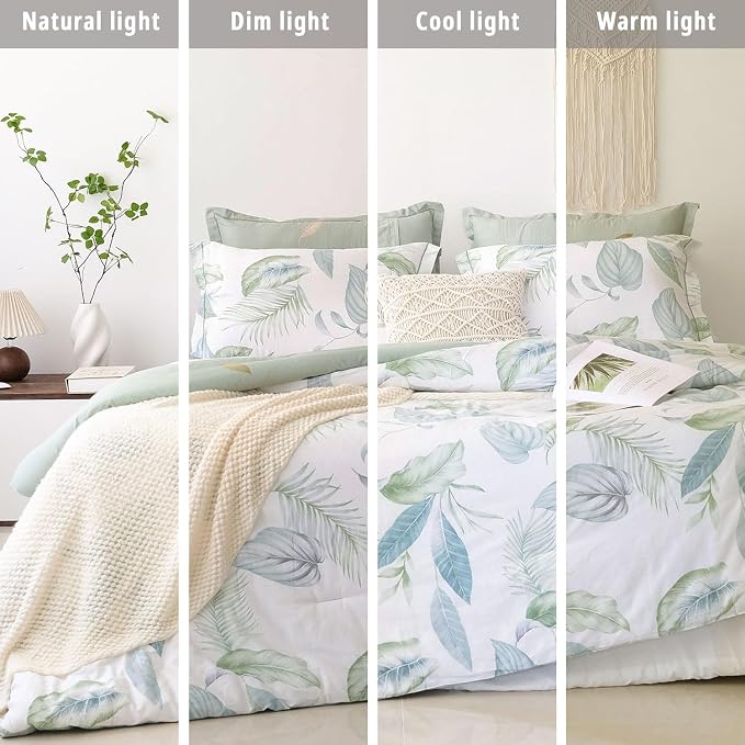 LEMIROE Botanical Cotton Comforter Queen Size - Image 6