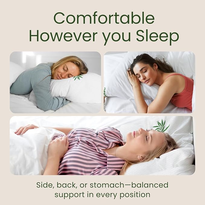 Memory Foam Pillows Queen Size Set of 2 - Image 6