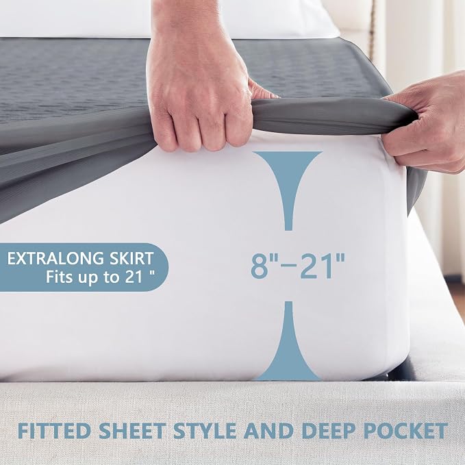 Premium Waterproof Mattress Protector Full Size, Breathable Bed Cover 3D Air - Image 4