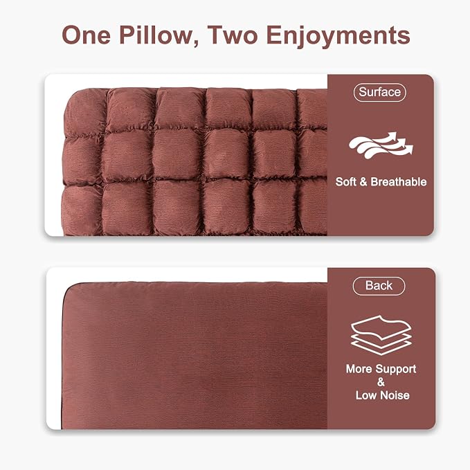 YOUR MOON Fluffy Support Bed Pillow Queen Size, Super Soft Premium Down - Image 5