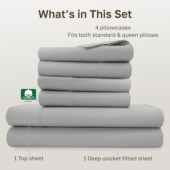California Design Den 6-Pc Queen Size Sheet Set - Image 4