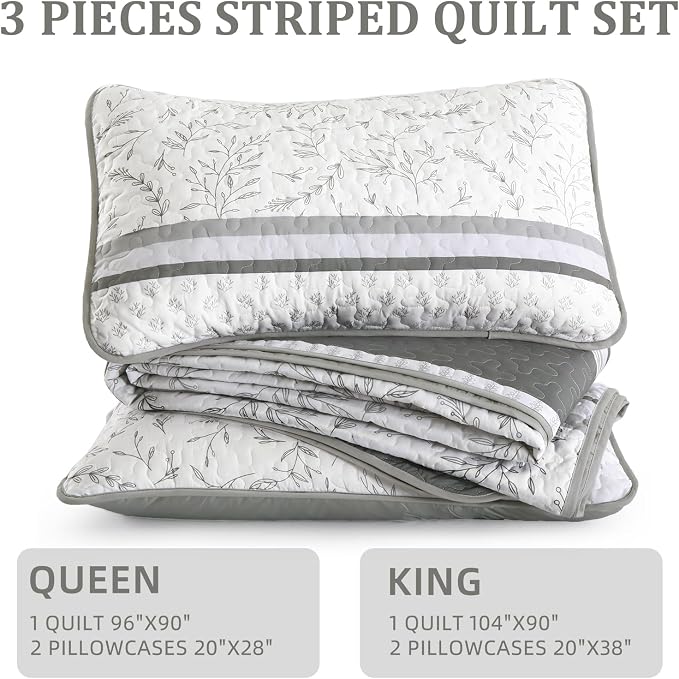 DJY Striped Quilt Set Queen Size - Image 5