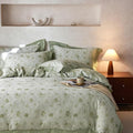 mixinni Yarn-Dyed Jacquard Duvet Cover Queen, Soft Breathable Double Layer Gauze by mixinni