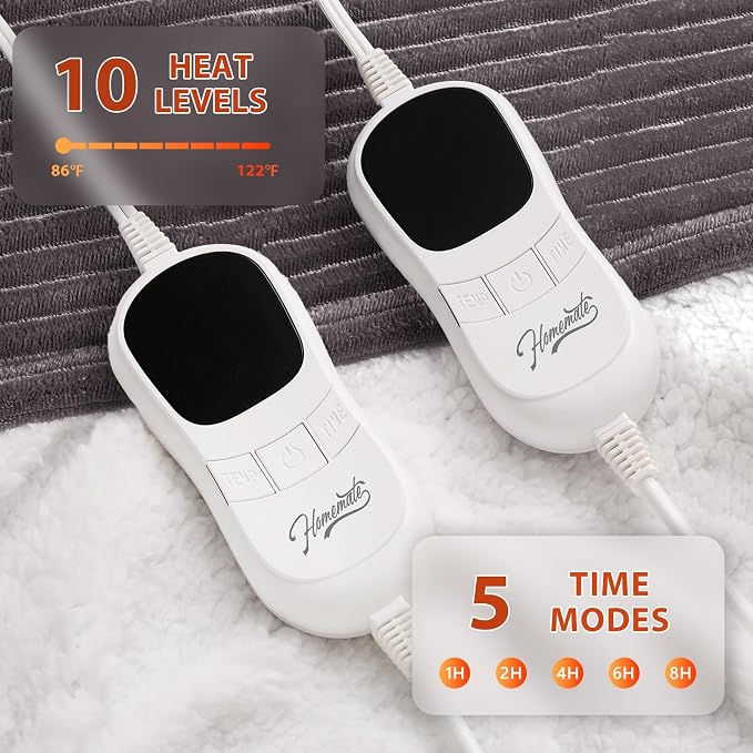 Homemate Electric Heated Blanket King Size - Image 3
