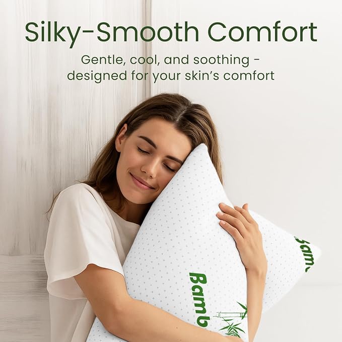 Memory Foam Pillows Queen Size Set of 2 - Image 5