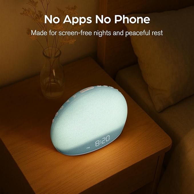 HOUSBAY Sunrise Alarm Clock, 20 Soothing Sleep Aids, Dimmable Display, - Image 6
