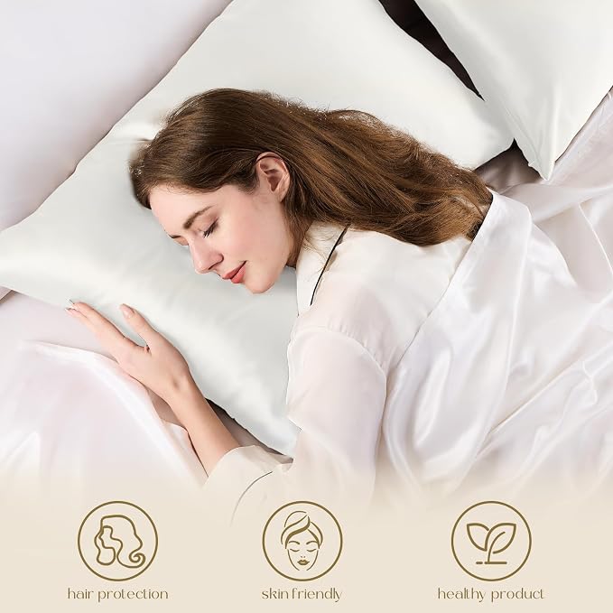 ZIMASILK 100% Pure Mulberry Silk Pillowcase 2 Pack, Soft and Smooth, Both Sides - Image 4