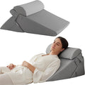 Bedluxe 3Pcs Orthopedic Bed Wedge Pillow Set, Foam Wedge Pillow Post Surgery by Bedluxe
